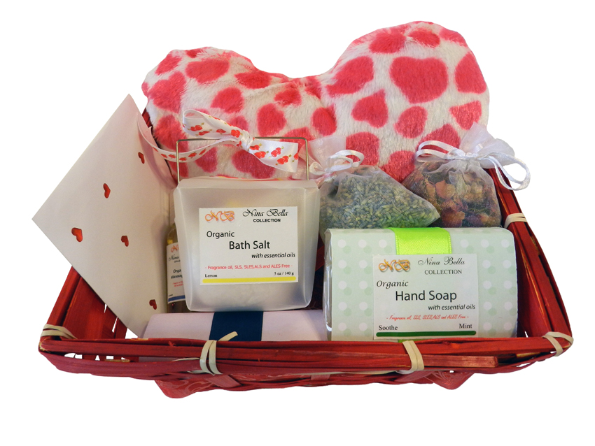 I Love You Valentine's Day Deluxe Organic Gift Baskets